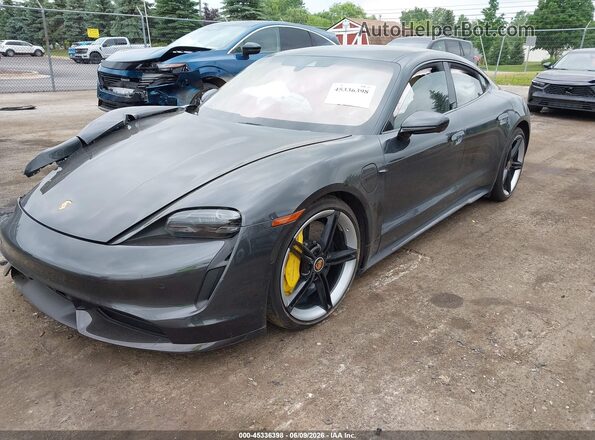 WP0AC2Y11LSA70753 2020 PORSCHE TAYCAN Gray Առջևի ձախ երեք քառորդ տեսարան