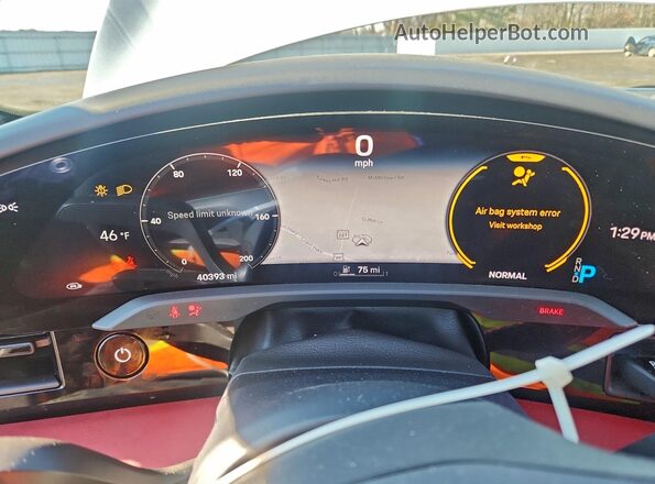 WP0AC2Y12MSA63084 2021 PORSCHE TAYCAN Белый Вид щитка приборов