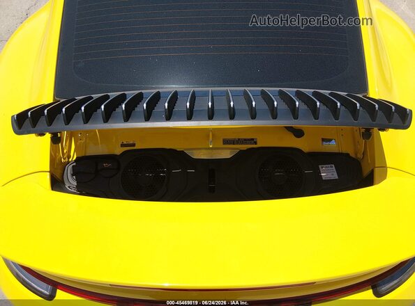 WP0AD2A91NS255219 2022 PORSCHE 911 Желтый Вид сзади
