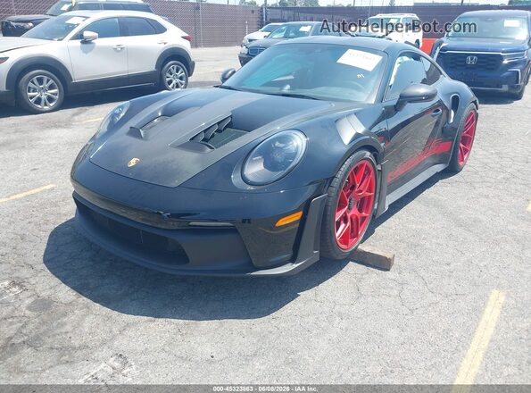 WP0AF2A95SS279609 2025 PORSCHE 911 Black წინა მარცხენა ხედი სამი მეოთხედიდან