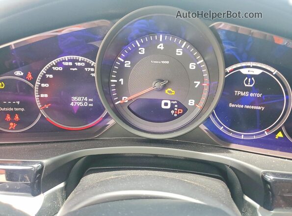 WP0AJ2A73NL100480 2022 PORSCHE PANAMERA Black ხელსაწყოთა პანელის ხედი