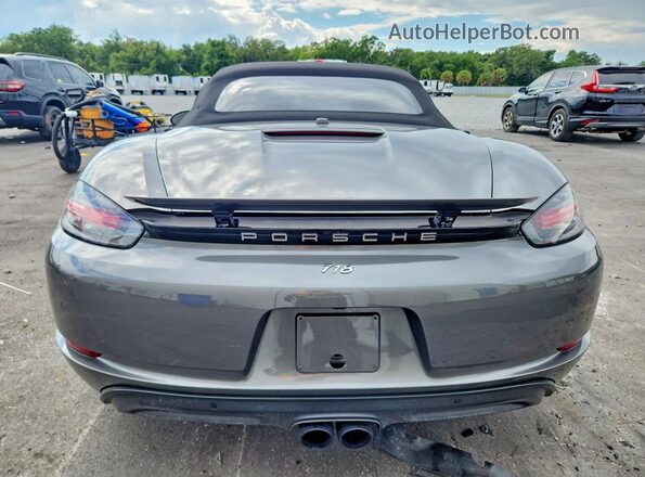 WP0CA2A88LS210204 2020 PORSCHE BOXSTER Gray Вид ззаду