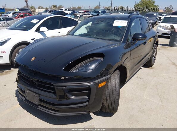 WP1AA2A50RLB08667 2024 PORSCHE MACAN Black წინა მარცხენა ხედი სამი მეოთხედიდან