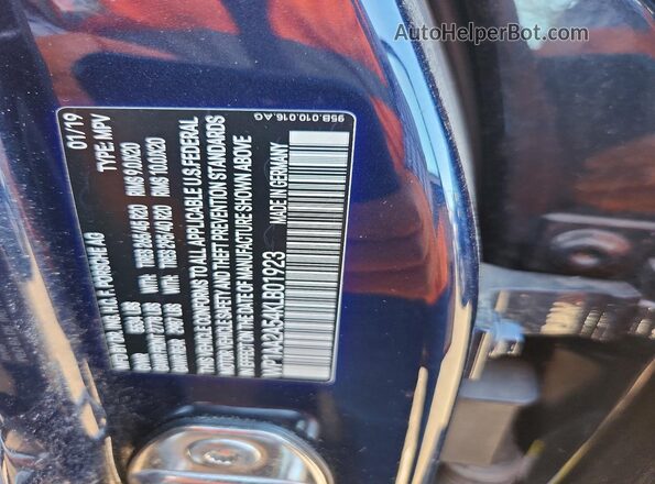 WP1AA2A54KLB01923 2019 PORSCHE MACAN Black Vista del compartimento del motor