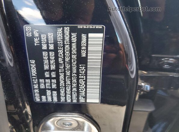 WP1AA2A54PLB14341 2023 PORSCHE MACAN Black Engine compartment view