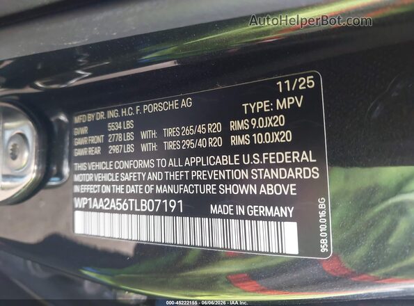 WP1AA2A56TLB07191 2026 PORSCHE MACAN Gray Engine compartment view