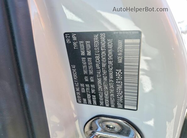 WP1AA2A59MLB16954 2021 PORSCHE MACAN White Սալոնի 360 աստիճան տեսք