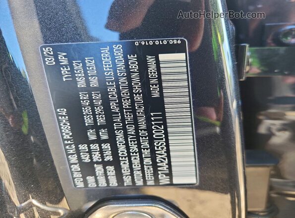 WP1AA2XA5SL002111 2025 PORSCHE MACAN Gray Սալոնի 360 աստիճան տեսք