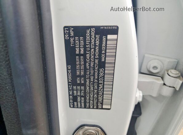 WP1AB2A52MLB37805 2021 PORSCHE MACAN White Engine compartment view
