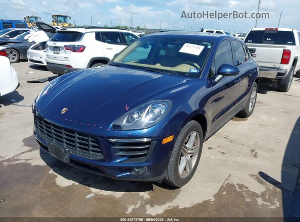 WP1AB2A56GLB43630 2016 PORSCHE MACAN Blue Առջևի ձախ երեք քառորդ տեսարան