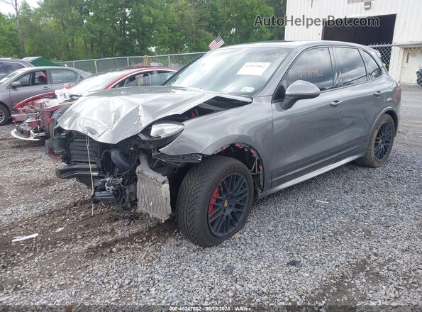 WP1AD2A25GLA77538 2016 PORSCHE CAYENNE Gray Առջևի ձախ երեք քառորդ տեսարան
