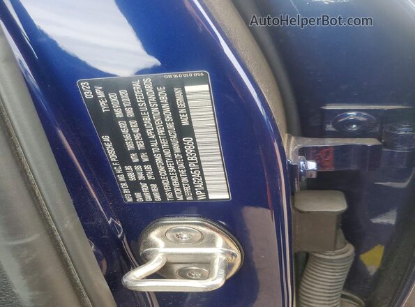 WP1AG2A51PLB39860 2023 PORSCHE MACAN Blue Շարժիչի բաժամունքի տեսք