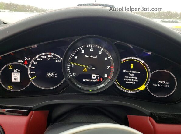 WP1AH2AY6PDA22034 2023 PORSCHE CAYENNE Red Սարքավորումների վահանակի տեսք