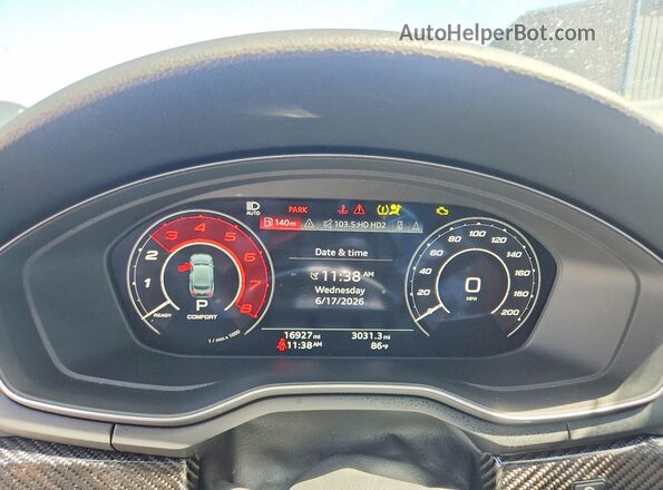 WUAAWCF50PA901268 2023 AUDI RS5 Gray Սարքավորումների վահանակի տեսք
