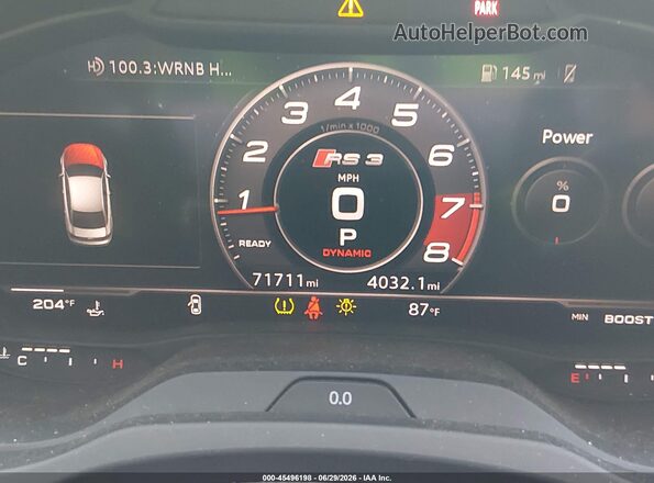 WUABWGFF8J1902650 2018 AUDI RS3 Gray 