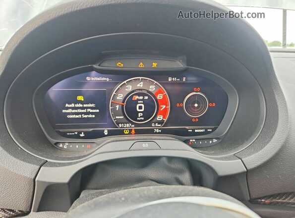 WUABWHFF9J1902789 2018 AUDI RS3 Gray Սարքավորումների վահանակի տեսք