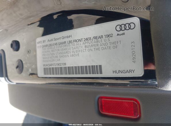 WUACSAFV7J1902109 2018 AUDI TT Black 
