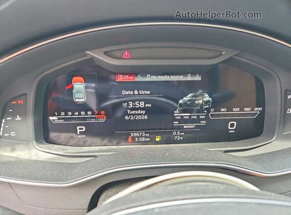 WUAPCBF20MN901083 2021 AUDI RS7 White Instrument cluster view
