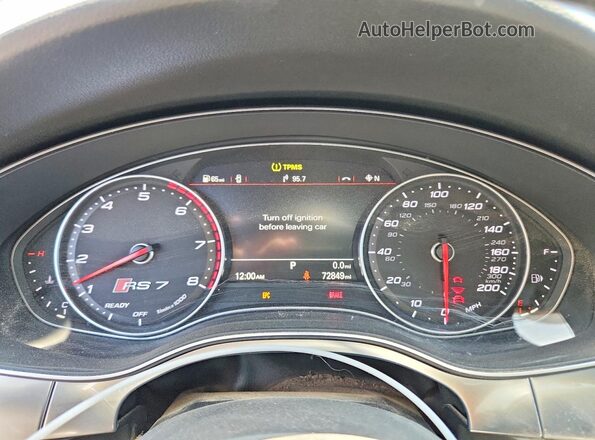WUAW2AFC5GN903563 2016 AUDI RS7 White Սարքավորումների վահանակի տեսք