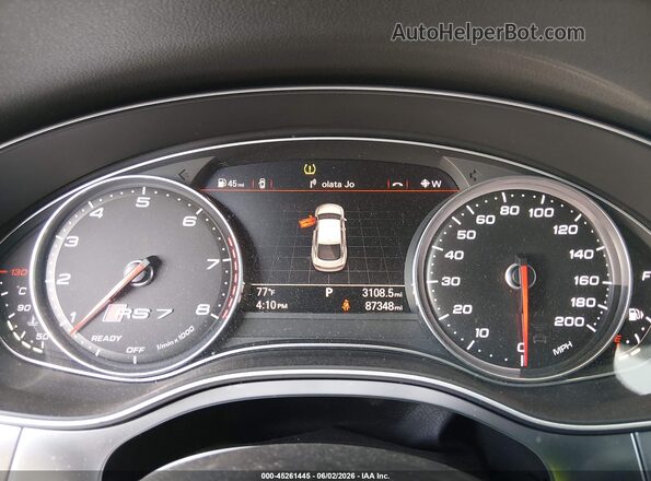 WUAW2BFCXGN902849 2016 AUDI RS7 Silver Հետևի նստատեղերի տեսք