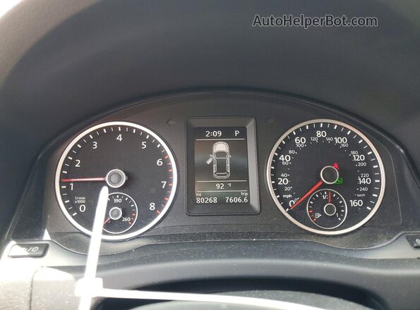 WVGAV7AX1GW582087 2016 VOLKSWAGEN TIGUAN Charcoal Instrument cluster view