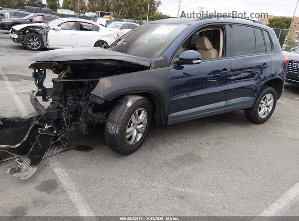 WVGAV7AX2GW565038 2016 VOLKSWAGEN TIGUAN Blue Vista tres cuartos delantera izquierda