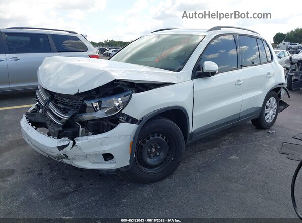 WVGAV7AX5HK043769 2017 VOLKSWAGEN TIGUAN White Առջևի ձախ երեք քառորդ տեսարան
