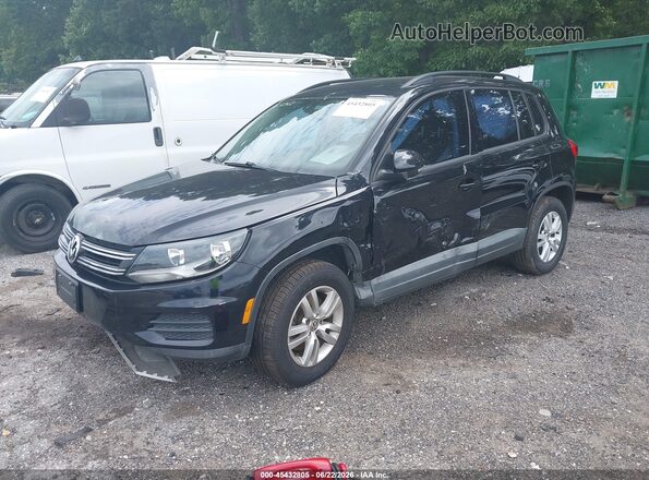 WVGAV7AX7GW581011 2016 VOLKSWAGEN TIGUAN Black წინა მარცხენა ხედი სამი მეოთხედიდან