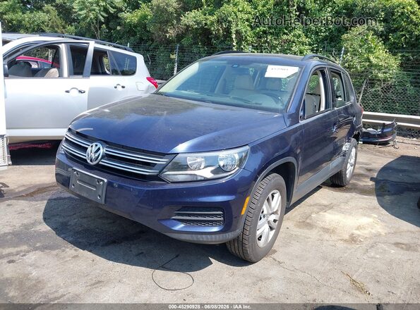 WVGAV7AX7GW591876 2016 VOLKSWAGEN TIGUAN Dark Blue Przód lewy