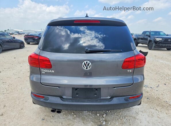 WVGAV7AX8GW557669 2016 VOLKSWAGEN TIGUAN Gray Rear view