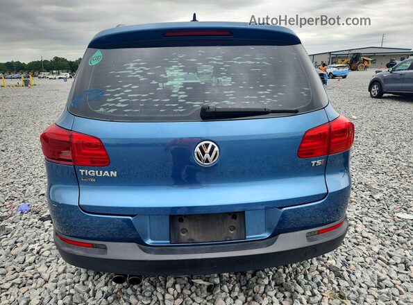 WVGAV7AX8HK045662 2017 VOLKSWAGEN TIGUAN Blue უკანა ხედი
