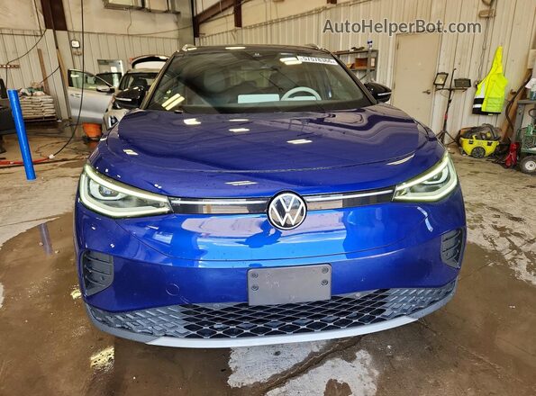 WVGDMPE25MP019290 2021 VOLKSWAGEN ID.4 Blue Front view