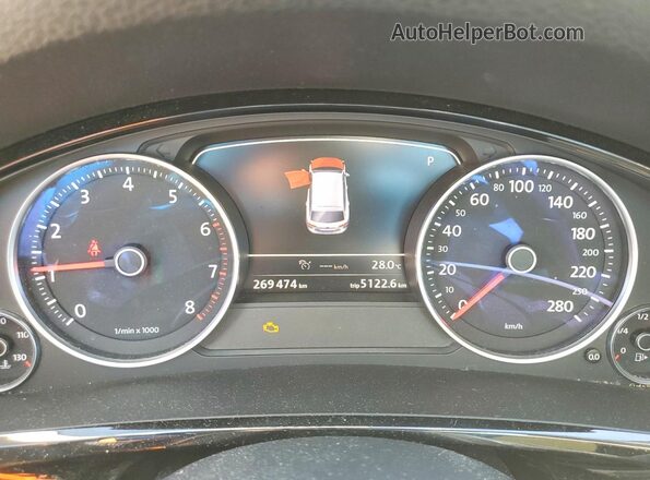 WVGEF9BP3GD012144 2016 VOLKSWAGEN TOUAREG Black Widok zestawu wskaźników