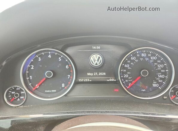 WVGEF9BP7GD010882 2016 VOLKSWAGEN TOUAREG Синий Вид щитка приборов