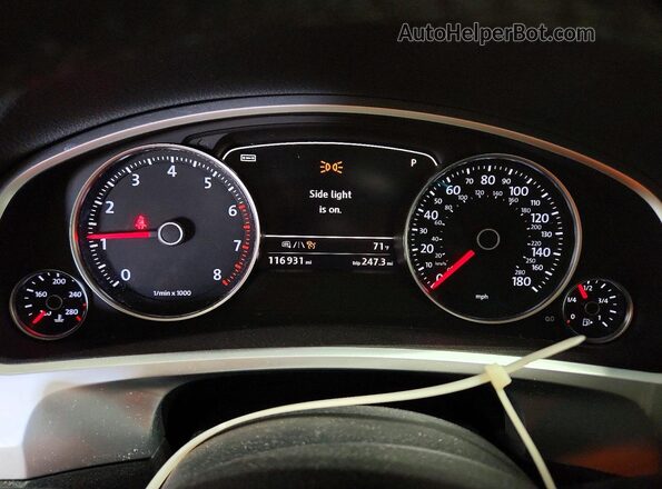 WVGEF9BP9GD011449 2016 VOLKSWAGEN TOUAREG Gray Vista del cuadro de instrumentos