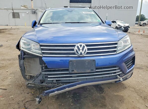 WVGEP9BP0GD003737 2016 VOLKSWAGEN TOUAREG Blue Front view