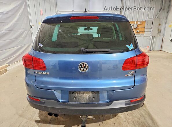 WVGSV7AX2HW500583 2017 VOLKSWAGEN TIGUAN Синий Вид сзади