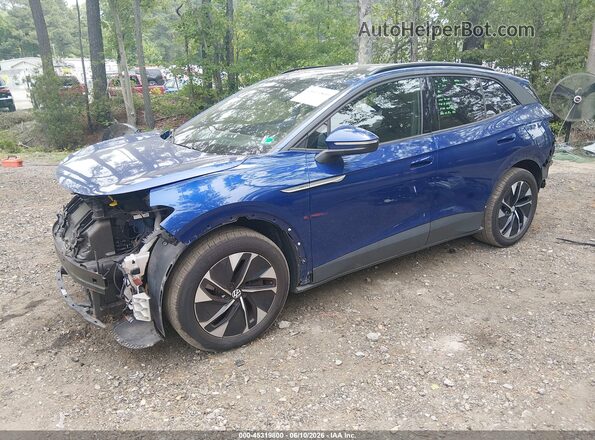 WVGTMPE24MP042233 2021 VOLKSWAGEN ID.4 Blue Առջևի ձախ երեք քառորդ տեսարան