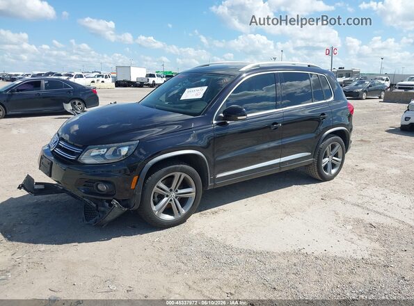 WVGTV7AX4HW507202 2017 VOLKSWAGEN TIGUAN Black წინა მარცხენა ხედი სამი მეოთხედიდან