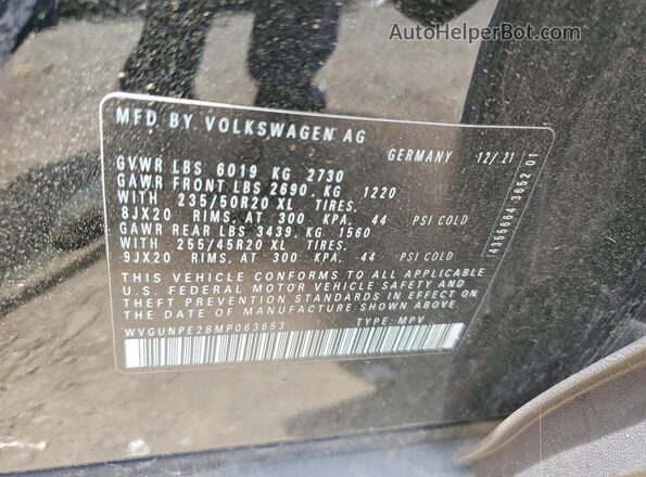 WVGUNPE28MP063653 2021 VOLKSWAGEN ID.4 Black Vista del compartimento del motor