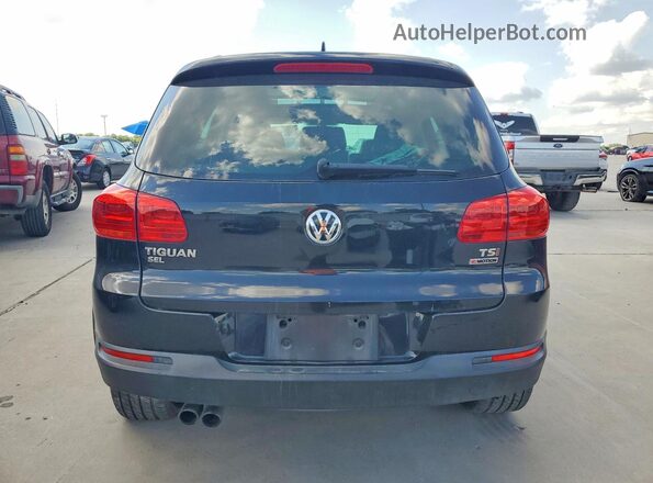 WVGWV7AX2HW505851 2017 VOLKSWAGEN TIGUAN Black Հետևի տեսք
