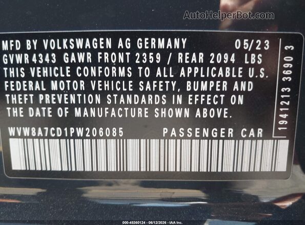 WVW8A7CD1PW206085 2023 VOLKSWAGEN GOLF Gray Շարժիչի բաժամունքի տեսք