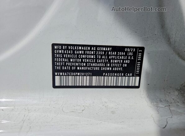 WVW8A7CD6PW201271 2023 VOLKSWAGEN GTI White Вид підкапотного простору