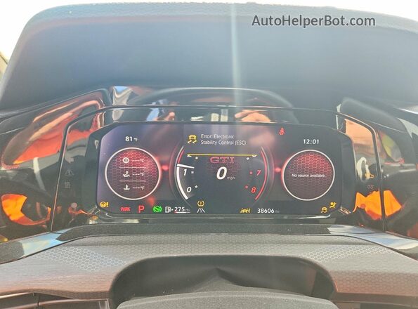 WVW8A7CD6PW201271 2023 VOLKSWAGEN GTI White Вид щитка приладів