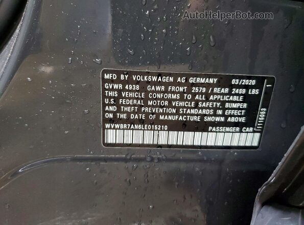WVWBR7AN6LE015210 2020 VOLKSWAGEN ARTEON Gray Շարժիչի բաժամունքի տեսք