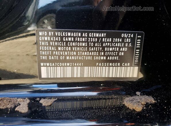 WVWGA7CD6RW214441 2024 VOLKSWAGEN GTI Черный 