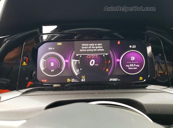 WVWHA7CD9RW123717 2024 VOLKSWAGEN GTI Черный Вид щитка приборов