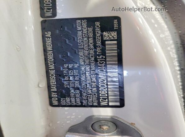 WZ1DB2C02MW044315 2021 TOYOTA GR White Engine compartment view