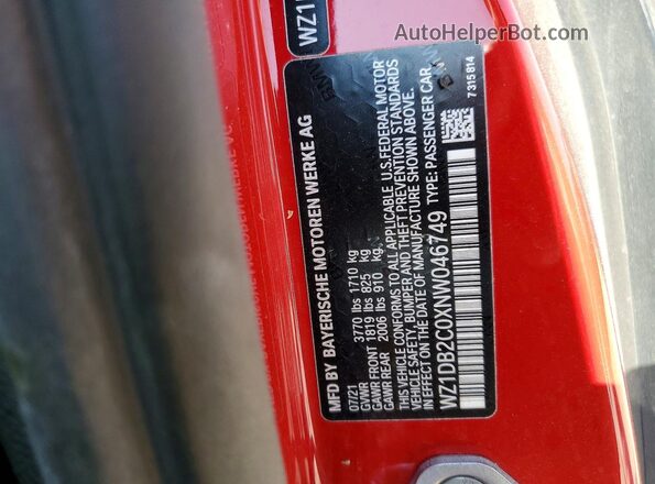 WZ1DB2C0XNW046749 2022 TOYOTA GR Red ძრავის განყოფილების ხედი