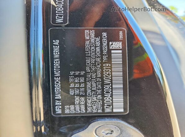 WZ1DB4C09LW029319 2020 TOYOTA GR Black 